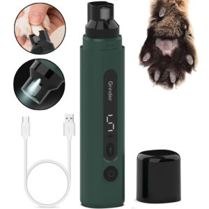 Elektrische nagelslijper voor honden en katten, stil, oplaadbaar, met verschillende snelheden voor klauwverzorging.