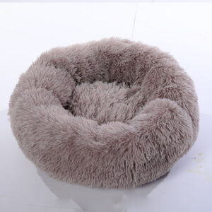 Pluche donut hondenbed, zacht en comfortabel voor katten en kleine honden