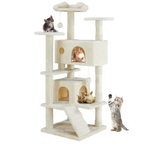 Multifunctionele kattenboom, kattenklimrek, lounge- en recreatieruimte, afneembaar speelgoed