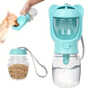 2-in-1 Honden Drinkfles met Voerbak – Lekvrij & Draagbaar voor Onderweg